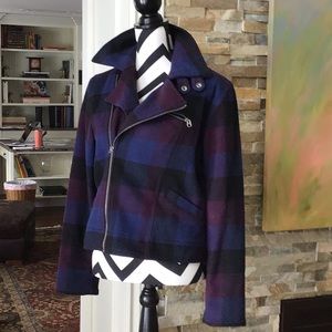 Levi wool plaid bomber jacket